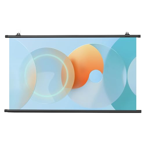 Mobile Filmleinwand, Herunterziehbare Manuelle Projektorleinwand Mit Front- Und Rückprojektion, Wand-/Deckenmontage, for Heimkino, Kino, Büro(60"(16:9)) von BVDHASDBT