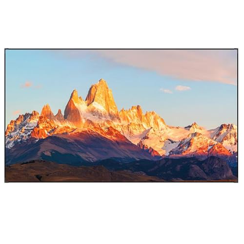 Projektionsleinwand, HD-Filmleinwand, Projektor-Filmleinwand, Wand-/Deckenmontage, fester Rahmen, HD-Filmleinwand, für Heimkino, Hinterhofkino (152,4 cm (60 Zoll) (16:9)) von BVDHASDBT