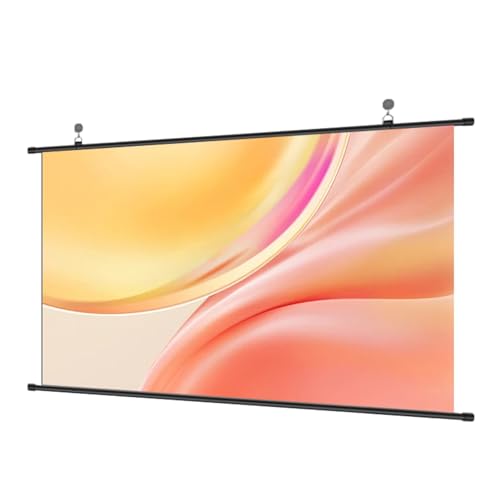 Projektionsleinwand, Tragbare Projektor-Filmleinwände, Mobile Filmleinwand, Wand-/Deckenmontage Mit Automatischer Verriegelung, for Heimkino-Hinterhofkino(60"(16:9)) von BVDHASDBT