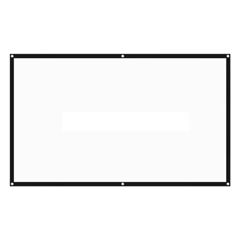 Projektionsleinwand, tragbare Projektor-Leinwand, Wand-/Deckenmontage, faltbar, knitterfrei, tragbar, HD-Filmleinwand für Heimkino, Hinterhofkino (127 cm (16:9)) von BVDHASDBT