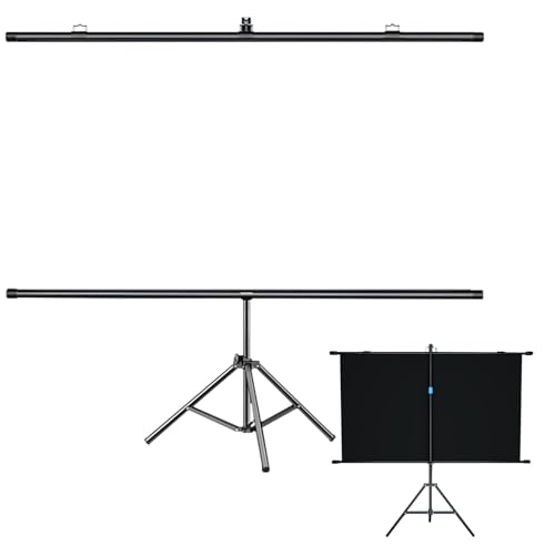 Projektorleinwand Mit Ständer, Mobile Filmleinwand Mit Automatischer Verriegelung, HD-Filmleinwand, Fester Rahmen for Heimkino-Partys Im Garten, Filmabende(72"(16:9)) von BVDHASDBT