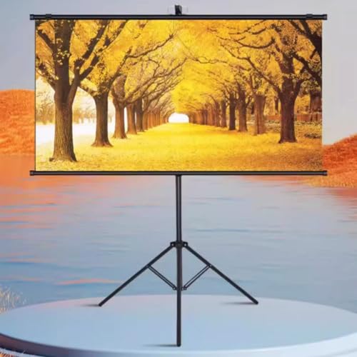 Projektorleinwand Mit Ständer, Tragbare Projektor-Filmleinwände, Faltenfrei, Leicht, Zur Wand-/Deckenmontage, HD-Filmleinwand, for Den Filmabend Im Garten(60"(16:9)) von BVDHASDBT