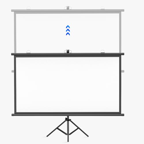Projektorleinwand Mit Ständer, Tragbare Projektor-Filmleinwände, Knitterfrei, Leicht, Zusammenklappbar, Tragbare Heimkino-Filmleinwand for Drinnen Und Draußen(72"(4:3)) von BVDHASDBT