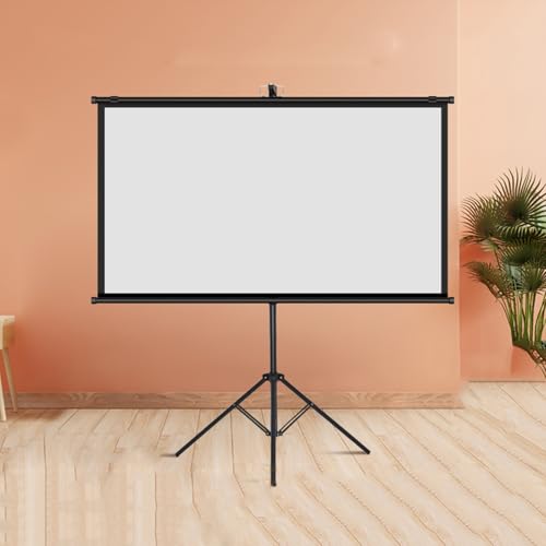 Projektorleinwand Mit Ständer, Tragbare Projektor-Filmleinwände Mit Hängendem Design, Mobile Filmleinwand, for Heimkino-Außen- Und Innenprojektion(72"(16:9)) von BVDHASDBT