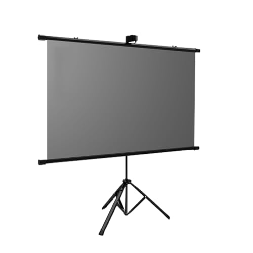 Projektorleinwand Und Ständer, Einziehbare Projektionsleinwand Unterstützt Front- Und Rückprojektion, Zusammenklappbare Tragbare Heimkino-Filmleinwand for Den Innen- Und Außenbereich(72"(16:9)) von BVDHASDBT