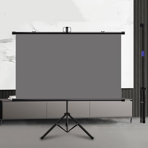 Projektorleinwand Und Ständer, Tragbare Projektorleinwand, Knitterfreie, Leichte Unterstützung for Front- Und Rückprojektion, Perfekt for Heimkino-Fernseher Im Büro(72"(16:9)) von BVDHASDBT