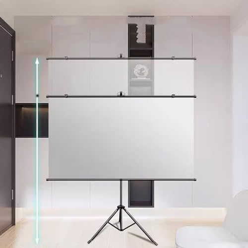 Tragbare Projektionsleinwand, Projektionsleinwand Mit Ständer, HD-Filmleinwand, Projektionsleinwand, Wand-/Deckenmontage, for Den Filmabend Im Garten(60"(16:9)) von BVDHASDBT
