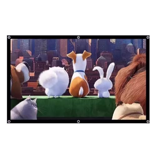 Tragbare Projektor-Filmleinwände, Projektor-Bildschirm, Knitterfrei, Leicht, Zur Wand-/Deckenmontage, for Heimkino-Partys Und Filmabende Im Garten(60"(16:9)) von BVDHASDBT