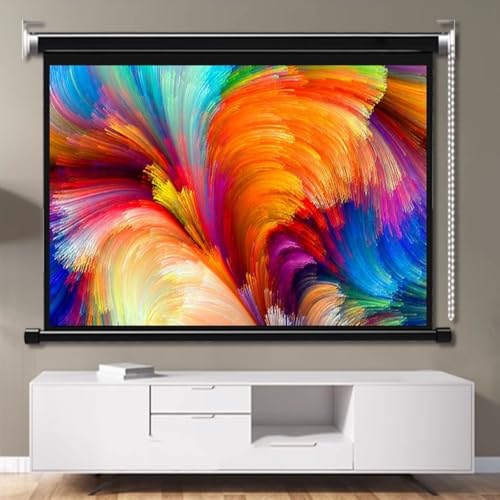 Tragbare Projektor-Leinwand, Projektor-Film-Leinwand, HD-Film-Leinwand, Wand-/Deckenmontage, perfekt für Heimbüro, Theater, TV, Projektionsleinwand (152,4 cm (60 Zoll) (16:9)) von BVDHASDBT