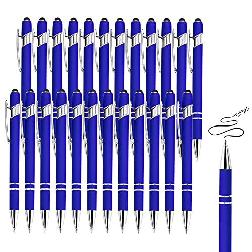 24 Stück Metall Kugelschreiber Set, Glattes Schreiben Schwarz Tinte Stift mit Stylus für Frauen Männer Geschäft Büro Abschlussfeier Weihnachten Jubiläum Geburtstagsgeschenk von BVlleorueoi