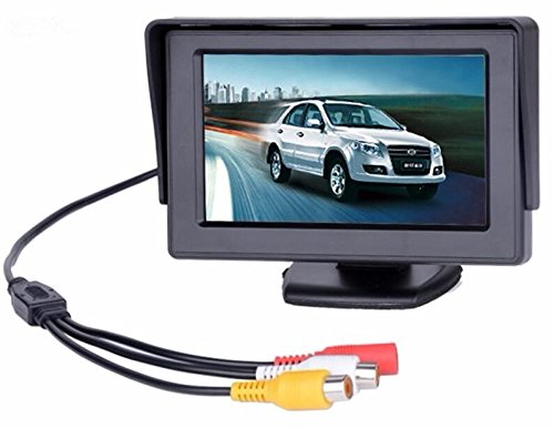 BW 4,3 Zoll TFT LCD Auto Monitor Auto Rückfahrkamera Parkmonitor mit LED Hintergrundbeleuchtung Display für Rückfahrkamera DVD von BW