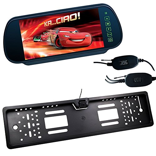 BW 7 "LCD TFT Farbspiegel Monitor Wireless Auto Rückfahrkamera Rückfahrkamera Rückfahrkamera mit 170 Grad Winkel Rückfahrkamera Rückfahrkamera Rückfahrkamera Kfz-Kennzeichen von BW