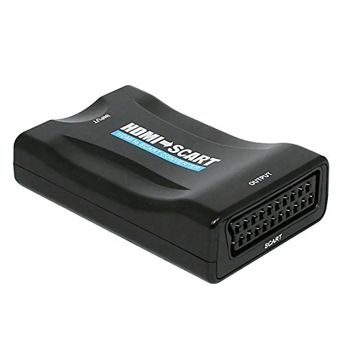 BW HDMI zu Composite Video SCART Stecker Stereo Audio Konverter Sky HD Blu-Ray Makibes Ausführung mit einem Reinigungstuch (HDMI to SCART) von BW