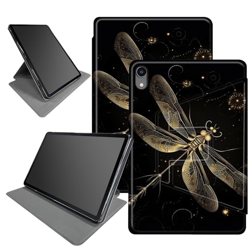 Art Dragonfly Schutzhülle für iPad 10. Generation 27,7 cm (11 Zoll), Version 2022 (Modellnummer: A2696 A2757 A2777), 360 Grad drehbarer Klappständer, mehrere Betrachtungswinkel, Hülle mit von BWEGRHE
