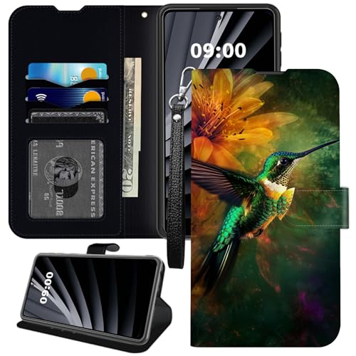 BWEGRHE Bunte Kolibri-Handyhülle für OnePlus 13 5G, OnePlus 13 5G, Brieftaschen-Hülle, PU-Leder, TPU-Hülle, Flip-Magnetschnalle, Kickstand Cover mit Kreditkartenschlitz, Handgelenkschlaufe BWEGRHE Bunte Kolibri-Handyhülle für OnePlus 13 5G, OnePlus 13 5G, Brieftaschen-Hülle, PU-Leder, TPU-Hülle, Flip-Magnetschnalle, Kickstand Cover mit Kreditkartenschlitz, Handgelenkschlaufe von BWEGRHE