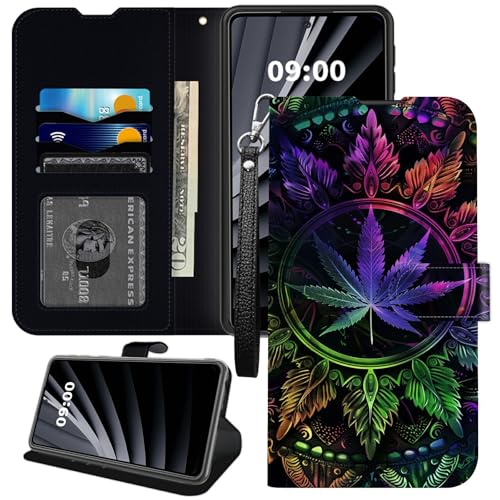 BWEGRHE Color Weeds Schutzhülle für T-Mobile Revvl 7 Pro 5G/T Phone 2 Pro 5G, PU-Leder mit TPU-Klapphülle, Magnetschnalle, Ständer, mit Kreditkartenschlitz, Handschlaufe BWEGRHE Color Weeds Schutzhülle für T-Mobile Revvl 7 Pro 5G/T Phone 2 Pro 5G, PU-Leder mit TPU-Klapphülle, Magnetschnalle, Ständer, mit Kreditkartenschlitz, Handschlaufe von BWEGRHE