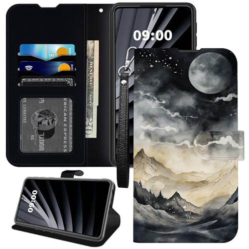 BWEGRHE Goldene und schwarze Berge Schutzhülle für Samsung Galaxy S25 Plus, PU-Leder mit TPU-Hülle, Flip-Magnetschnalle, Kickstand Cover mit Kreditkartenschlitz, Handschlaufe BWEGRHE Goldene und schwarze Berge Schutzhülle für Samsung Galaxy S25 Plus, PU-Leder mit TPU-Hülle, Flip-Magnetschnalle, Kickstand Cover mit Kreditkartenschlitz, Handschlaufe von BWEGRHE