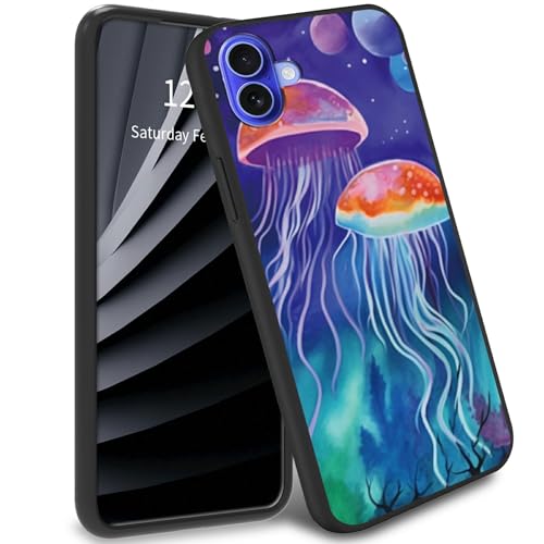 BWEGRHE Jellyfish Slim Case für iPhone 16, TPU-Handyhülle, weiches Gel-Gummi, Rundumschutz für iPhone 16 BWEGRHE Jellyfish Slim Case für iPhone 16, TPU-Handyhülle, weiches Gel-Gummi, Rundumschutz für iPhone 16 von BWEGRHE