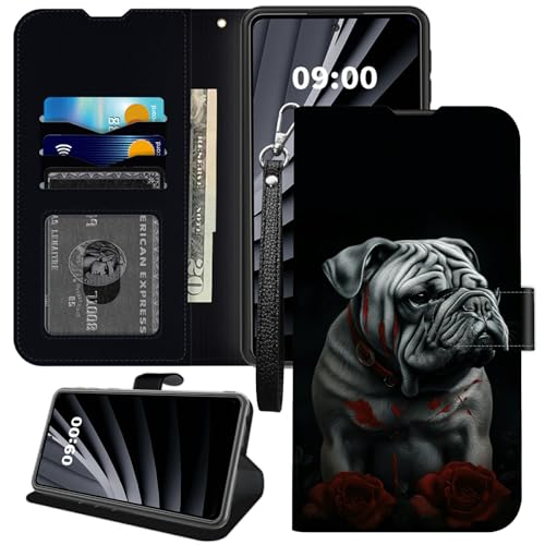 BWEGRHE Pug Rose Schutzhülle für TCL 30XL T701DL, PU-Leder mit TPU-Innenseite, für TCL 30 XL, Flip-Magnetschnalle, Ständer, mit Kreditkartenschlitz, Handschlaufe BWEGRHE Pug Rose Schutzhülle für TCL 30XL T701DL, PU-Leder mit TPU-Innenseite, für TCL 30 XL, Flip-Magnetschnalle, Ständer, mit Kreditkartenschlitz, Handschlaufe von BWEGRHE