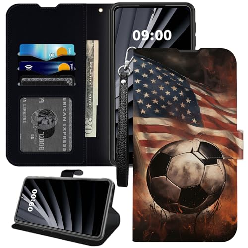 BWEGRHE Schutzhülle für Cricket Icon 5, für AT&T Motivate 4, PU-Leder, TPU, Flip-Magnetschnalle, Ständer, mit Kreditkartenschlitz, Handschlaufe BWEGRHE Schutzhülle für Cricket Icon 5, für AT&T Motivate 4, PU-Leder, TPU, Flip-Magnetschnalle, Ständer, mit Kreditkartenschlitz, Handschlaufe von BWEGRHE