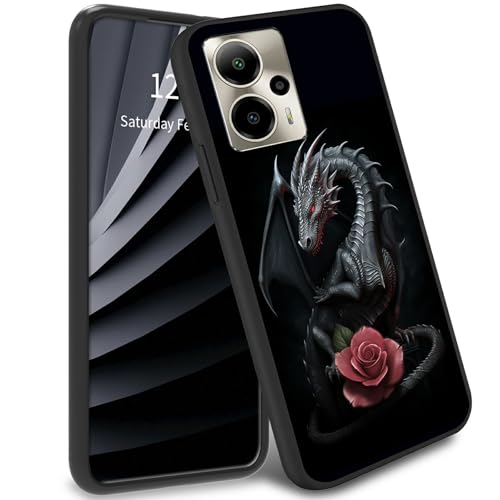 BWEGRHE Schutzhülle für Cricket Outlast 5G 2024, schlanke TPU-Schutzhülle, weiches Gel-Gummi, Rundumschutz, Handyhülle, magnetisch, Motiv: schwarzer Drache und rosa Rose BWEGRHE Schutzhülle für Cricket Outlast 5G 2024, schlanke TPU-Schutzhülle, weiches Gel-Gummi, Rundumschutz, Handyhülle, magnetisch, Motiv: schwarzer Drache und rosa Rose von BWEGRHE