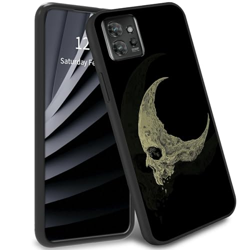 BWEGRHE Schutzhülle für Motorola ThinkPhone 5G, Motiv: Totenkopf und Mond, TPU, weiches Gel, Gummi, Rundumschutz für Motorola ThinkPhone 5G BWEGRHE Schutzhülle für Motorola ThinkPhone 5G, Motiv: Totenkopf und Mond, TPU, weiches Gel, Gummi, Rundumschutz für Motorola ThinkPhone 5G von BWEGRHE