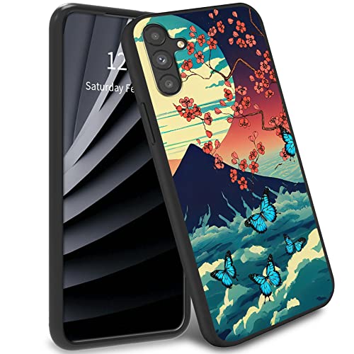 BWEGRHE Schutzhülle für Samsung Galaxy A34 5G, für Galaxy A34 5G, TPU-Bumper mit Halterung, Fuji, Sakura, Schmetterling, weiches Gummi, Silikon, Rundumschutz für Galaxy A34 5G BWEGRHE Schutzhülle für Samsung Galaxy A34 5G, für Galaxy A34 5G, TPU-Bumper mit Halterung, Fuji, Sakura, Schmetterling, weiches Gummi, Silikon, Rundumschutz für Galaxy A34 5G von BWEGRHE