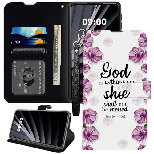 BWEGRHE Schutzhülle für T-Mobile Revvl 7 Pro 5G/T Phone 2 Pro 5G, PU-Leder, mit TPU-Kunststoff, Magnetschnalle, Ständer, mit Kreditkartenschlitz, Handschlaufe, Bibelviolett BWEGRHE Schutzhülle für T-Mobile Revvl 7 Pro 5G/T Phone 2 Pro 5G, PU-Leder, mit TPU-Kunststoff, Magnetschnalle, Ständer, mit Kreditkartenschlitz, Handschlaufe, Bibelviolett von BWEGRHE