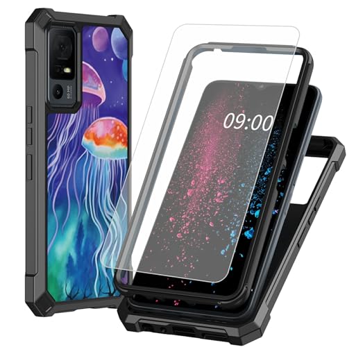 BWEGRHE Schutzhülle für TCL 40 XE 5G, Quallen-Design mit Displayschutzfolie aus gehärtetem Glas, 2-lagig, stoßfeste TPU-Ecke + integrierter Rahmen, Stoßfängerhülle für TCL 40 X 5G, 17,1 cm (6,7 Zoll) BWEGRHE Schutzhülle für TCL 40 XE 5G, Quallen-Design mit Displayschutzfolie aus gehärtetem Glas, 2-lagig, stoßfeste TPU-Ecke + integrierter Rahmen, Stoßfängerhülle für TCL 40 X 5G, 17,1 cm (6,7 Zoll) von BWEGRHE