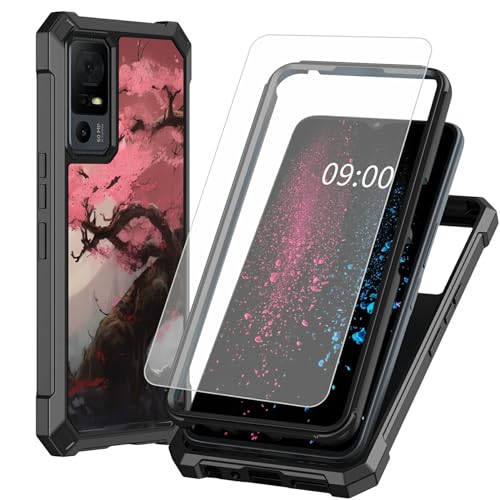 BWEGRHE Schutzhülle für TCL 40 XE 5G 17,1 cm (6,7 Zoll) TCL 40 X 5G (17,1 cm) mit Displayschutz aus gehärtetem Glas, 2-lagig, stoßfeste TPU-Ecke + integrierter Rahmen, Schutzhülle für TCL 40 X 5G von BWEGRHE