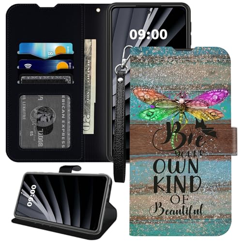BWEGRHE Schutzhülle für iPhone 16 Plus, Libellen-Glitzer-Holz, PU-Leder, mit TPU-Hülle, Flip-Magnetschnalle, Ständer, mit Kreditkartenschlitz, Handschlaufe BWEGRHE Schutzhülle für iPhone 16 Plus, Libellen-Glitzer-Holz, PU-Leder, mit TPU-Hülle, Flip-Magnetschnalle, Ständer, mit Kreditkartenschlitz, Handschlaufe von BWEGRHE