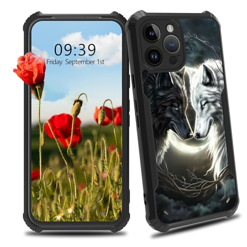 BWEGRHE Schutzhülle für iPhone 16 Pro, Motiv: Weiß-schwarzer Wolf, für Herren und Damen, schmale Passform, Hartplastik, Stoßschutz, Ecken, stoßfest, kratzfest, Schutzhülle für iPhone 16 Pro BWEGRHE Schutzhülle für iPhone 16 Pro, Motiv: Weiß-schwarzer Wolf, für Herren und Damen, schmale Passform, Hartplastik, Stoßschutz, Ecken, stoßfest, kratzfest, Schutzhülle für iPhone 16 Pro von BWEGRHE