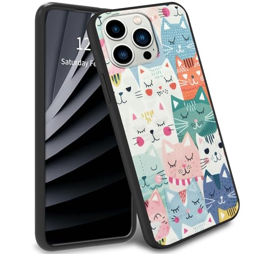 BWEGRHE Schutzhülle für iPhone 16 Pro Max, Motiv: Cartoon-Katzen, TPU-Handyhülle, weiches Gel-Gummi, Rundumschutz für iPhone 16 Pro Max BWEGRHE Schutzhülle für iPhone 16 Pro Max, Motiv: Cartoon-Katzen, TPU-Handyhülle, weiches Gel-Gummi, Rundumschutz für iPhone 16 Pro Max von BWEGRHE