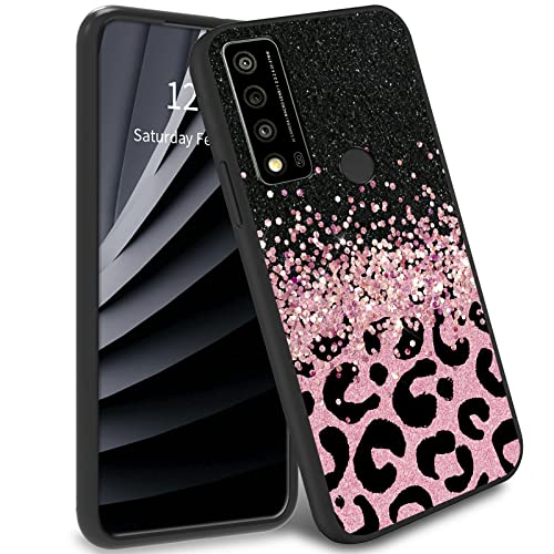 BWEGRHE Slim Case für TCL 30XE / TCL 30V 5G / T781S, für TCL 30 XE TPU Bumper Handyhülle mit rosa Glitzer Leopard Muster Design, Weiche Gummi Silikon Schutzhülle für TCL 30V 5G BWEGRHE Slim Case für TCL 30XE / TCL 30V 5G / T781S, für TCL 30 XE TPU Bumper Handyhülle mit rosa Glitzer Leopard Muster Design, Weiche Gummi Silikon Schutzhülle für TCL 30V 5G von BWEGRHE