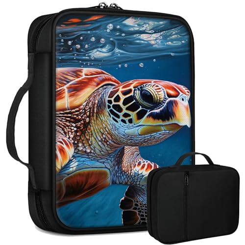 Bibeltasche mit Schildkrötenkopf, groß, für Damen und Herren, multifunktionale Kirchentasche, Bibelschutz mit Griff, Reißverschlusstasche, christliches Geschenk, Bibelstudium Bibeltasche mit Schildkrötenkopf, groß, für Damen und Herren, multifunktionale Kirchentasche, Bibelschutz mit Griff, Reißverschlusstasche, christliches Geschenk, Bibelstudium von BWEGRHE
