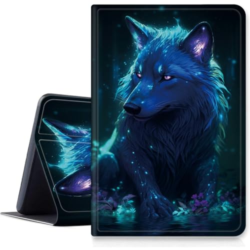 Cosmic Wolf Schutzhülle für iPad Pro 27,9 cm (11 Zoll) (Modell 2024, 5. Generation), stoßfest, PU-Leder, klappbar, verstellbarer Ständer, mit automatischer Sleep/Wake-Funktion, für iPad Pro 5 von BWEGRHE