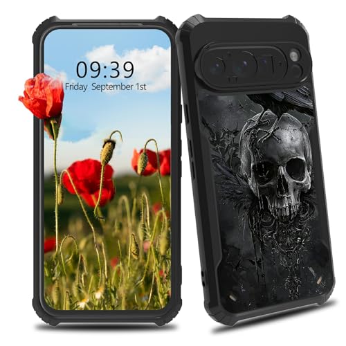 Crow Skull Design für Google Pixel 9 Pro Handyhülle, Männer Frauen Slim Fit Hartplastik Stoßstange Ecke Stoßfest Anti-Kratzen Schutzhülle für Google Pixel 9 Pro Crow Skull Design für Google Pixel 9 Pro Handyhülle, Männer Frauen Slim Fit Hartplastik Stoßstange Ecke Stoßfest Anti-Kratzen Schutzhülle für Google Pixel 9 Pro von BWEGRHE