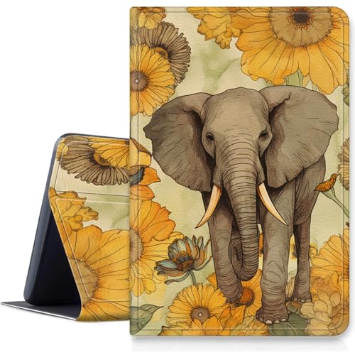 Elephant Sunflower Schutzhülle für iPad Air 3. Generation 2019/iPad Pro 10,5 Zoll 2017, stoßfest, PU-Leder, klappbar, verstellbarer Ständer, mit automatischer Sleep/Wake-Funktion, für iPad Air 3 Elephant Sunflower Schutzhülle für iPad Air 3. Generation 2019/iPad Pro 10,5 Zoll 2017, stoßfest, PU-Leder, klappbar, verstellbarer Ständer, mit automatischer Sleep/Wake-Funktion, für iPad Air 3 von BWEGRHE