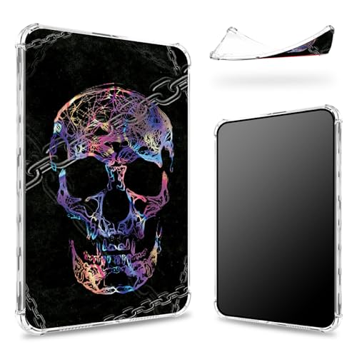 Entworfen für 15,2 cm (6 Zoll) Kindle Paperwhite 4 (10. Generation-2018), transparente Rückseite mit Schäkel-Schädel, schlanke, weiche TPU-Eckenschutz, stoßfeste Stoßfängerabdeckung von BWEGRHE