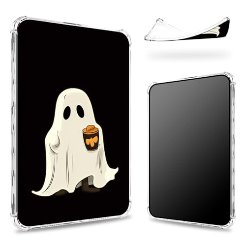 Entworfen für Kindle Paperwhite 12. Generation 2024 (17,8 cm) und Kindle Colorsoft Signature Edition 17,8 cm (7 Zoll), transparente Rückseite mit Kaffeegeistern, schlanke, weiche TPU-Eckenschutz von BWEGRHE