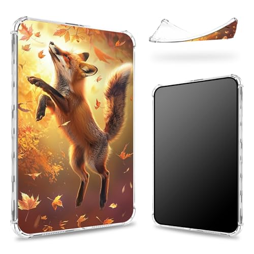 Entworfen für Kindle Paperwhite 12. Generation 2024 (17,8 cm) und Kindle Colorsoft Signature Edition 17,8 cm (7 Zoll), transparente Rückseite mit Schmetterlingsfuchs, schlanke, weiche TPU-Eckenschutz von BWEGRHE