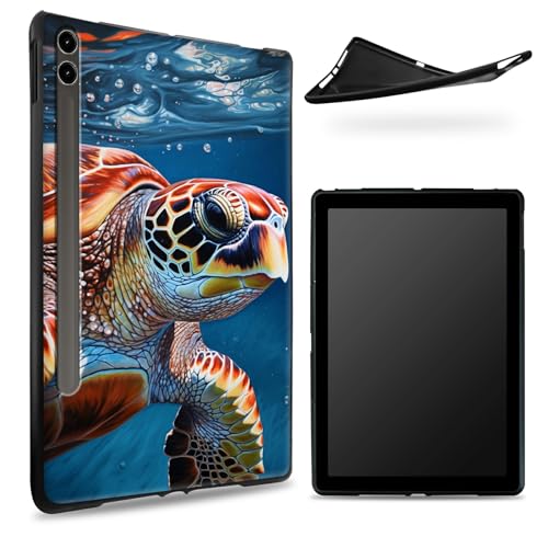 Entworfen für Samsung Galaxy Tab S6 10,5 Zoll 2019 SM – T860/T865 Hülle, matte TPU-Gummi-Rückseite mit Schildkrötenkopf, schlanke Gummi-Schutzhülle aus weichem Silikon, stoßfest, mit S-Stifthalter Entworfen für Samsung Galaxy Tab S6 10,5 Zoll 2019 SM – T860/T865 Hülle, matte TPU-Gummi-Rückseite mit Schildkrötenkopf, schlanke Gummi-Schutzhülle aus weichem Silikon, stoßfest, mit S-Stifthalter von BWEGRHE
