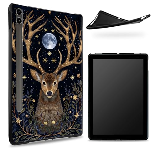 Entworfen für Samsung Galaxy Tab S8 Plus 2022 / S7 FE 2021 / S7 Plus 2020 12,5 Zoll Hülle, matte TPU-Gummi-Rückseite mit Hirsch-Traummond, schlanke Gummi-Schutzhülle aus weichem Silikon mit Entworfen für Samsung Galaxy Tab S8 Plus 2022 / S7 FE 2021 / S7 Plus 2020 12,5 Zoll Hülle, matte TPU-Gummi-Rückseite mit Hirsch-Traummond, schlanke Gummi-Schutzhülle aus weichem Silikon mit von BWEGRHE