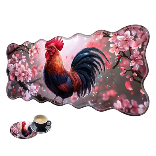 Extra großes Gaming-Mauspad, XL-Schreibtischunterlage (31,5 x 11,8 cm) mit genähten Kanten, rutschfestes, erweitertes Mauspad, Tastatur-Mauspad, weiche, lange Schreibtischunterlage für Gaming und Büro von BWEGRHE