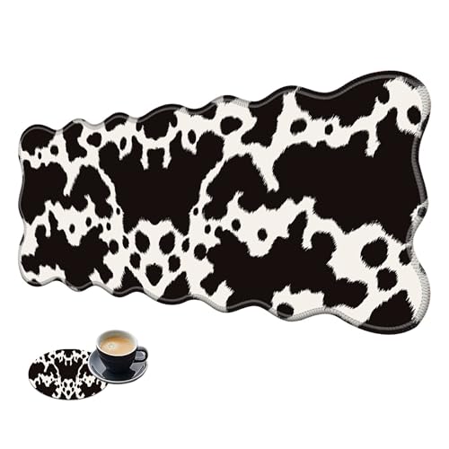 Extra großes Gaming-Mauspad, XL-Schreibtischunterlage (31,5 x 11,8 cm) mit genähten Kanten, rutschfestes, verlängertes Mauspad, Tastatur-Mauspad, weiche lange Schreibtischunterlage für Gaming und Büro von BWEGRHE
