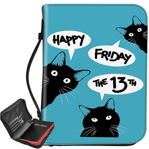 Friday 13th Bible Cover, Large Bible Protector Case Handle Carrying Bible Tote Bag with Zippered and Inner Organizing Pockets Christian Gifts for Men Women Friday 13th Bible Cover, Large Bible Protector Case Handle Carrying Bible Tote Bag with Zippered and Inner Organizing Pockets Christian Gifts for Men Women von BWEGRHE