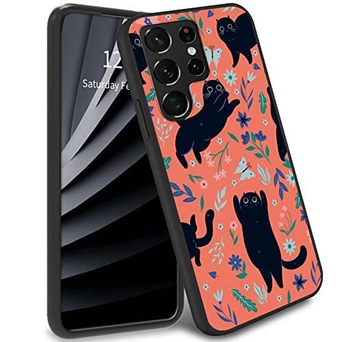 Galaxy S23 Ultra Hülle für Samsung S23 Ultra Handyhülle TPU Bumper Handyhülle Schwarz Katze Blumen Design Weich Flüssig Silikon Ganzkörperschutz Cover für Samsung Galaxy S23 Ultra Galaxy S23 Ultra Hülle für Samsung S23 Ultra Handyhülle TPU Bumper Handyhülle Schwarz Katze Blumen Design Weich Flüssig Silikon Ganzkörperschutz Cover für Samsung Galaxy S23 Ultra von BWEGRHE