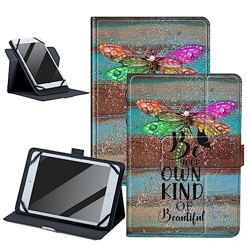 Libellen-Schutzhülle für 9-10,5 Zoll Tablet, 360 Grad drehbar, verstellbarer Ständer, PU-Leder, für alle Arten von 9-10,5 Zoll Android/iOS/Windows-Tablets Libellen-Schutzhülle für 9-10,5 Zoll Tablet, 360 Grad drehbar, verstellbarer Ständer, PU-Leder, für alle Arten von 9-10,5 Zoll Android/iOS/Windows-Tablets von BWEGRHE