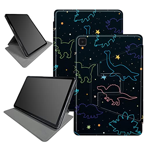 Lustige Dinosaurier-Hülle für Samsung Galaxy Tab A7 Lite 8,7 Zoll 2021 Release (Modell: SM-T220/T225/T227), 360 Grad drehbarer Klappständer, mehrere Betrachtungswinkel, Hülle mit automatischer von BWEGRHE