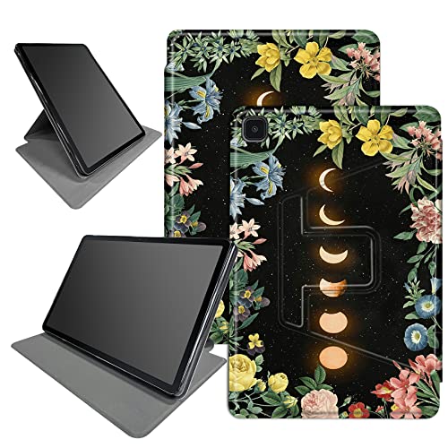 Moon Flower Schutzhülle für Samsung Galaxy Tab A7 Lite 22,1 cm (8,7 Zoll), Version 2021 (Modell: SM-T220/T225/T227), um 360 Grad drehbarer Klappständer, mehrere Betrachtungswinkel, Hülle mit von BWEGRHE